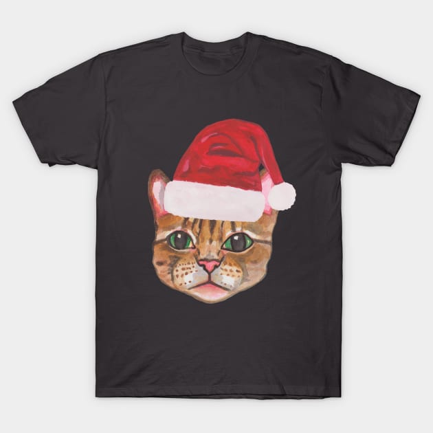 Santa cat T-Shirt by deadblackpony